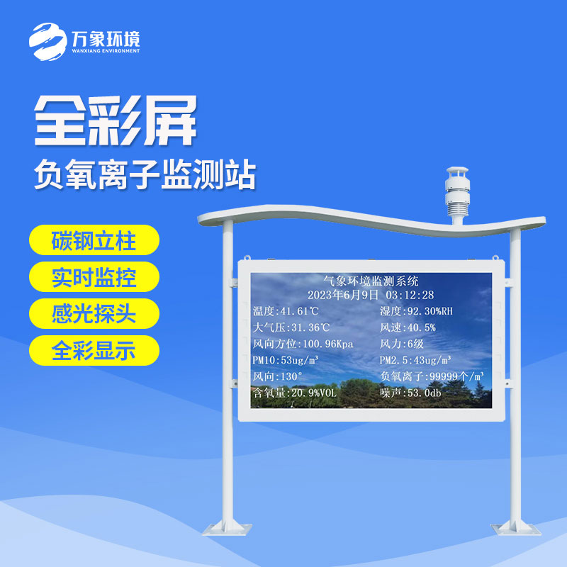 景區全彩屏負離子監測系統